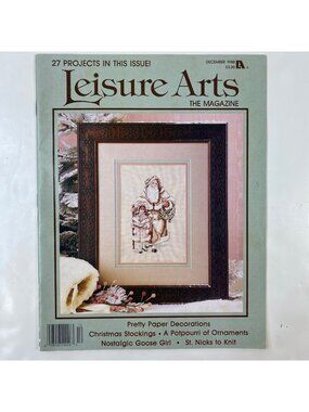 Leisure Arts Magazine December 1988 Cross Stitch Knitting 27 Projects